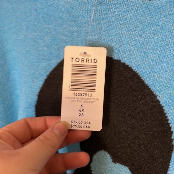 TORRID Luxe Crop Skull Hoodie - Picture 10 of 14